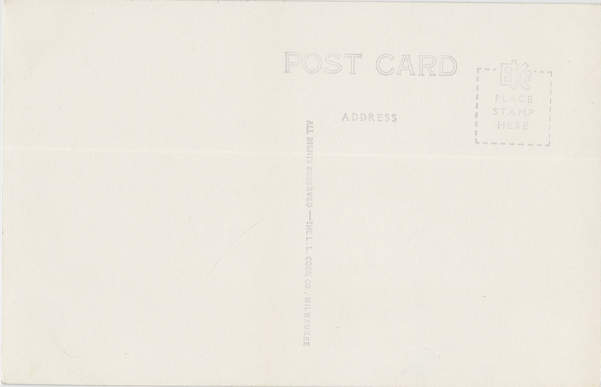 10673-View from the Lobby, Roger Williams Inn, Northern Baptist Assembly, Green Lake, Wis.