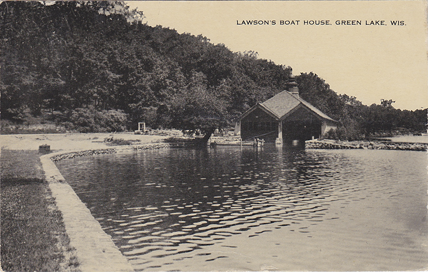 10774-Lawson's Boat House, Green Lake, Wis. - Canceled 1915