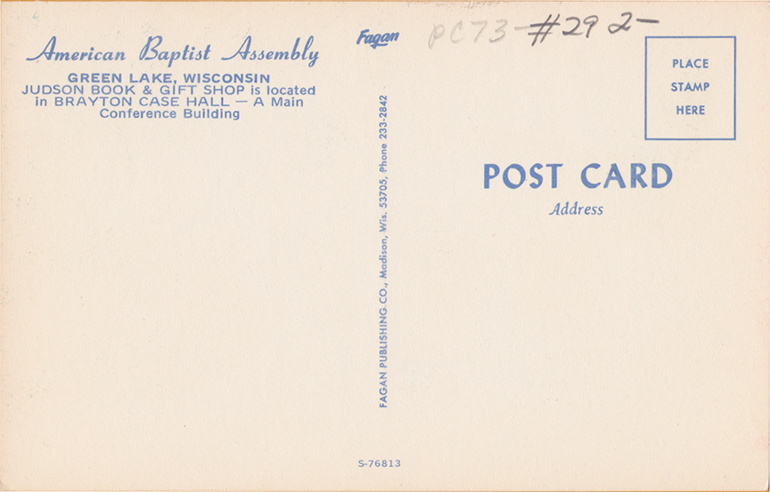 10818-American Baptist Assembly, Green Lake, Wisconsin, Judson Book & Gift Shop
