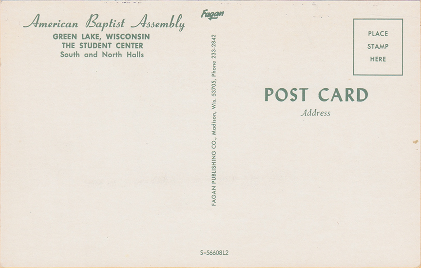 10837-American Baptist Assembly, Green Lake, Wisconsin, The Student Center, South & North Halls