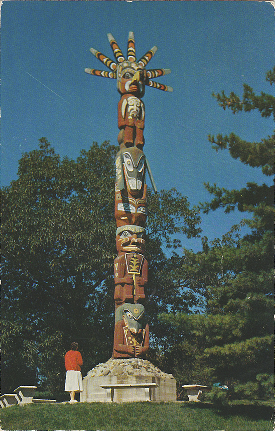 10358-The American Baptist Assembly, Green Lake, Wisconsin, Indian Totem Pole - Canceled 1955