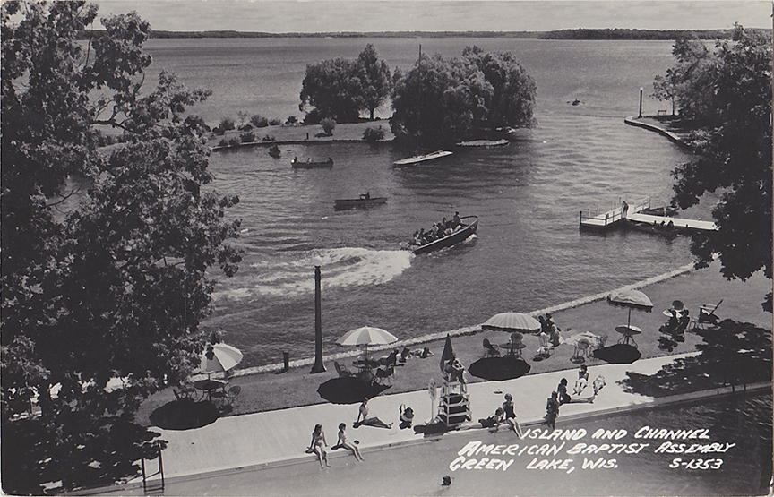 10417-Island and Channel, American Baptist Assembly, Green Lake, Wis
