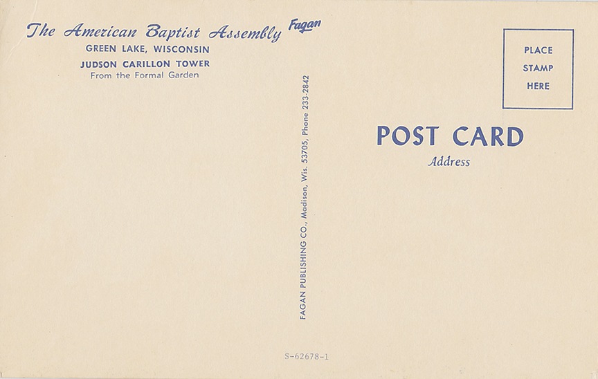 10426-The American Baptist Assembly, Green Lake, Wisconsin, Judson Carillon Tower