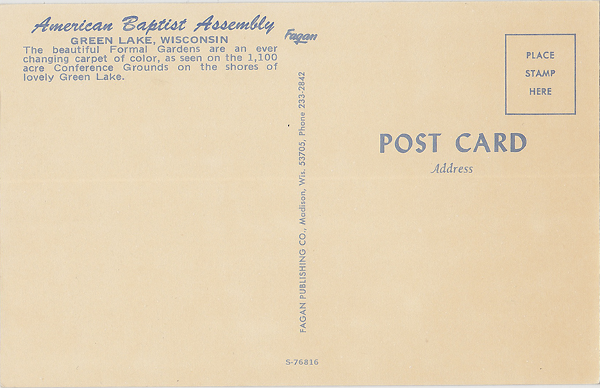 10434-American Baptist Assembly, Green Lake, Wisconsin, Beautiful formal gardens