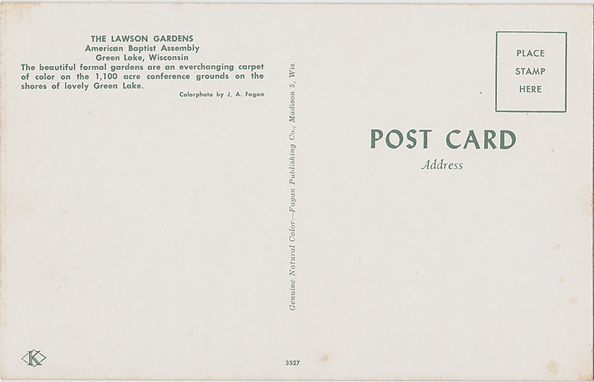 10481-The Lawson Gardens, American Baptist Assembly, Green Lake, Wisconsin