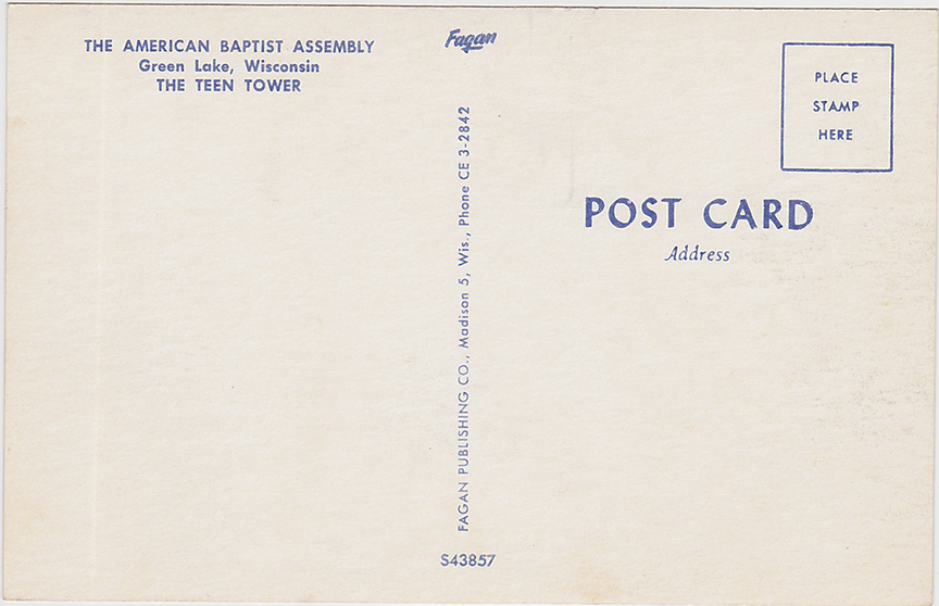 10716-The American Baptist Assembly, Green Lake, Wisconsin, The Teen Tower