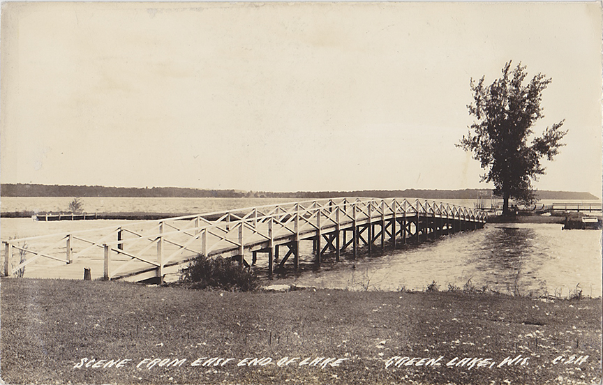 11094-Scene on the East End of the Lake, Green Lake, Wis. - Canceled 1946