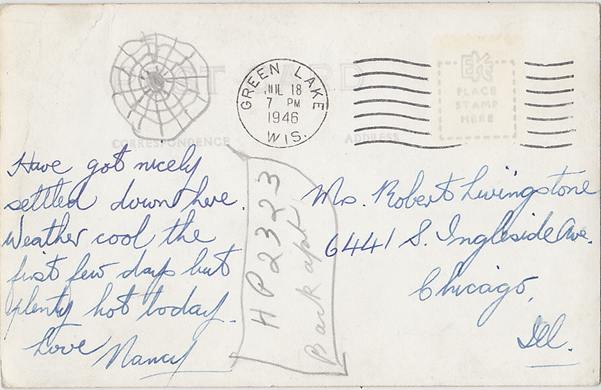 11094-Scene on the East End of the Lake, Green Lake, Wis. - Canceled 1946